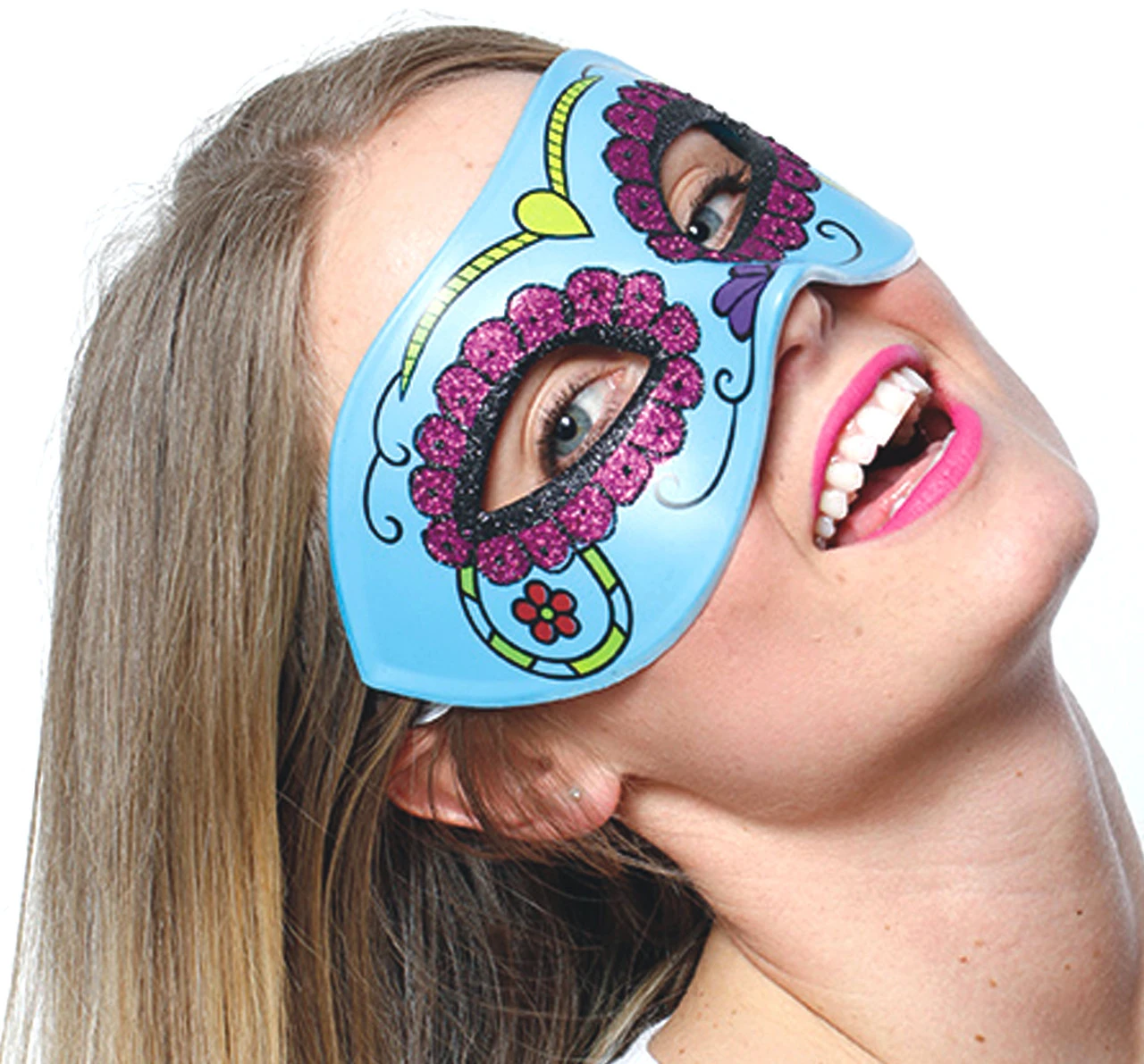 Day Of The Dead Turquoise Eye Mask | Day Of The Dead | Accessories 1 Day Of The Dead Turquoise Eye Mask | Day Of The Dead | Accessories