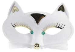 White Pantera Cat Mask | Masquerade | Accessories