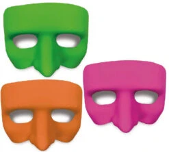 Gonzo Black Light Reactive Half Mask | Masquerade | Accessories