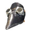 Black Leather Plague Doctor Mask With Attached Goggles | Local Artist | Accessories