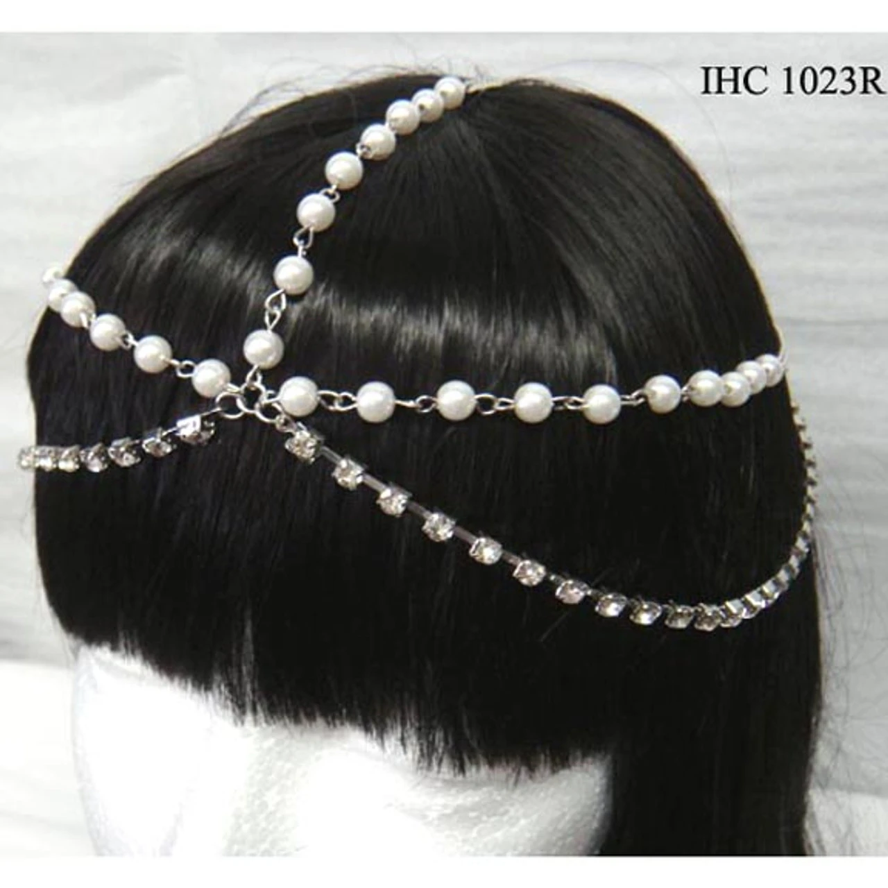 Silver Head Chain With Pearls | Crowns And Tiaras 1 Silver Head Chain With Pearls | Crowns And Tiaras