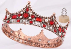 Bronze Prince Crown With Red Gems | Crowns And Tiaras | Crowns And Tiaras