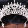 Silver Comb Tiara With Clear Gem | Crowns And Tiaras | Crowns And Tiaras