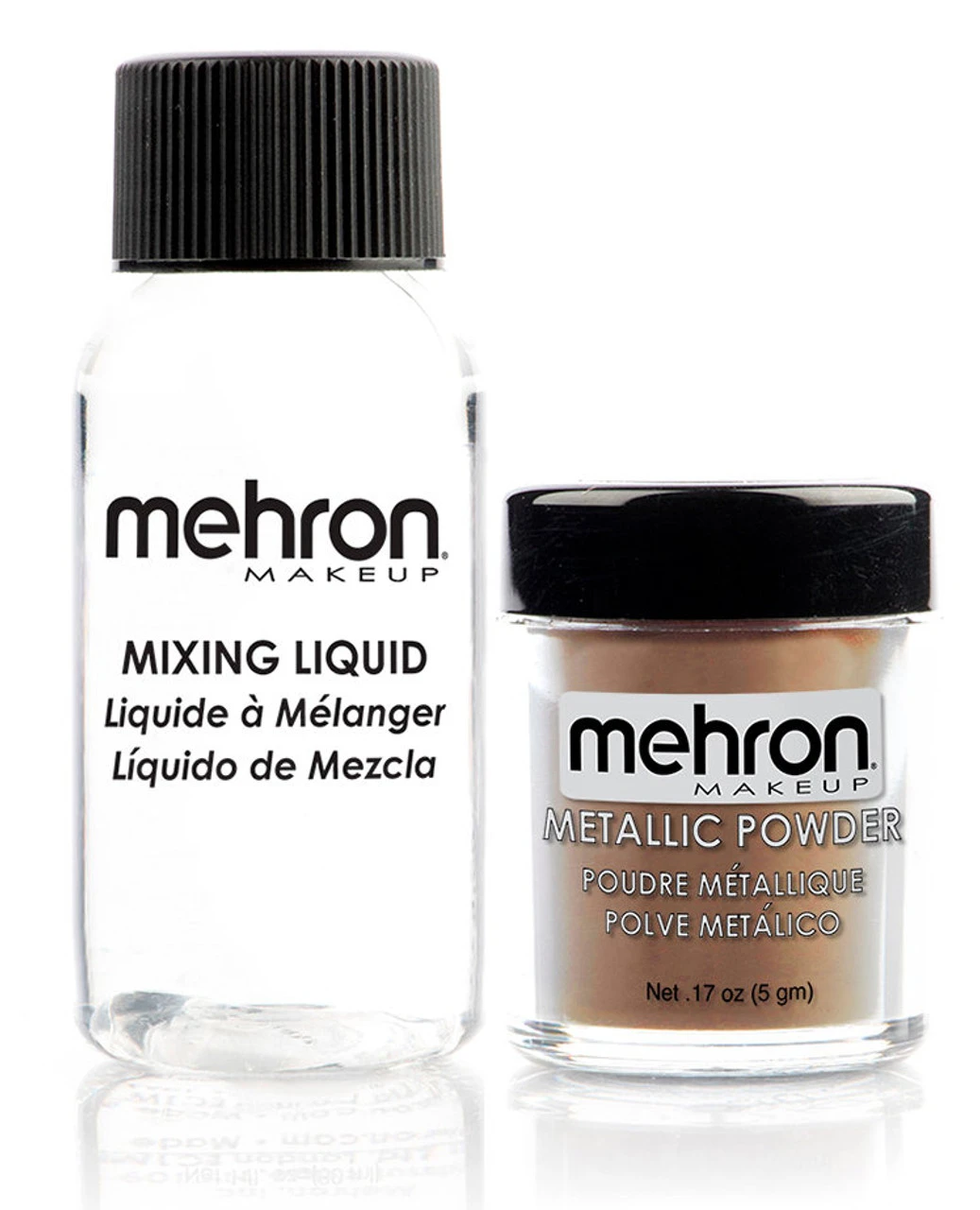 Metallic Powder With Mixing Liquid Gold | Mehron | Makeup 1 Metallic Powder With Mixing Liquid Gold | Mehron | Makeup