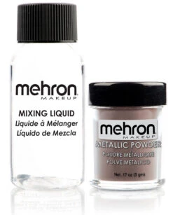 Metallic Powder With Mixing Liquid Bronze | Mehron | Makeup