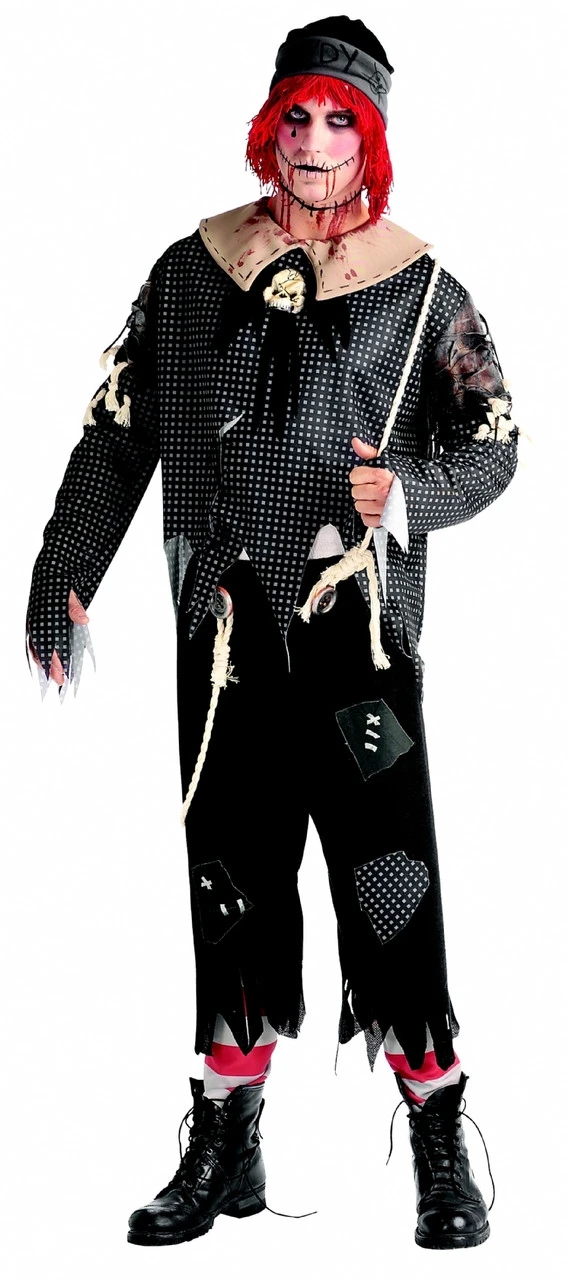 Creepy Rag Doll Puppet Boy Costume | Halloween | Mens Costumes 1 Creepy Rag Doll Puppet Boy Costume | Halloween | Mens Costumes
