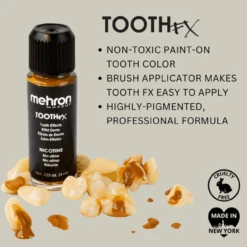 Tooth FX Temporary Tooth Paint Nicotine | Mehron | Makeup 6 Tooth FX Temporary Tooth Paint Nicotine | Mehron | Makeup -The Costume Shop 621Q28520 20three 92320.1749735326