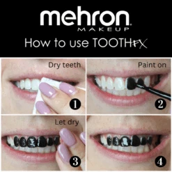 Tooth FX Temporary Tooth Paint Black | Mehron | Makeup -The Costume Shop 621Q49220 20four 01547.1749736038