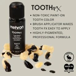 Tooth FX Temporary Tooth Paint Black | Mehron | Makeup -The Costume Shop 621Q49220 20three 94557.1749736029