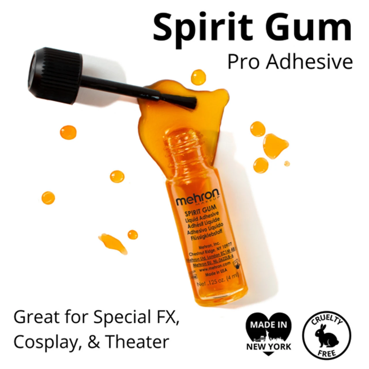Spirit Gum Adhesive 4ML (.25 Oz) | Mehron | Makeup 2 Spirit Gum Adhesive 4ML (.25 Oz) | Mehron | Makeup - Image 2