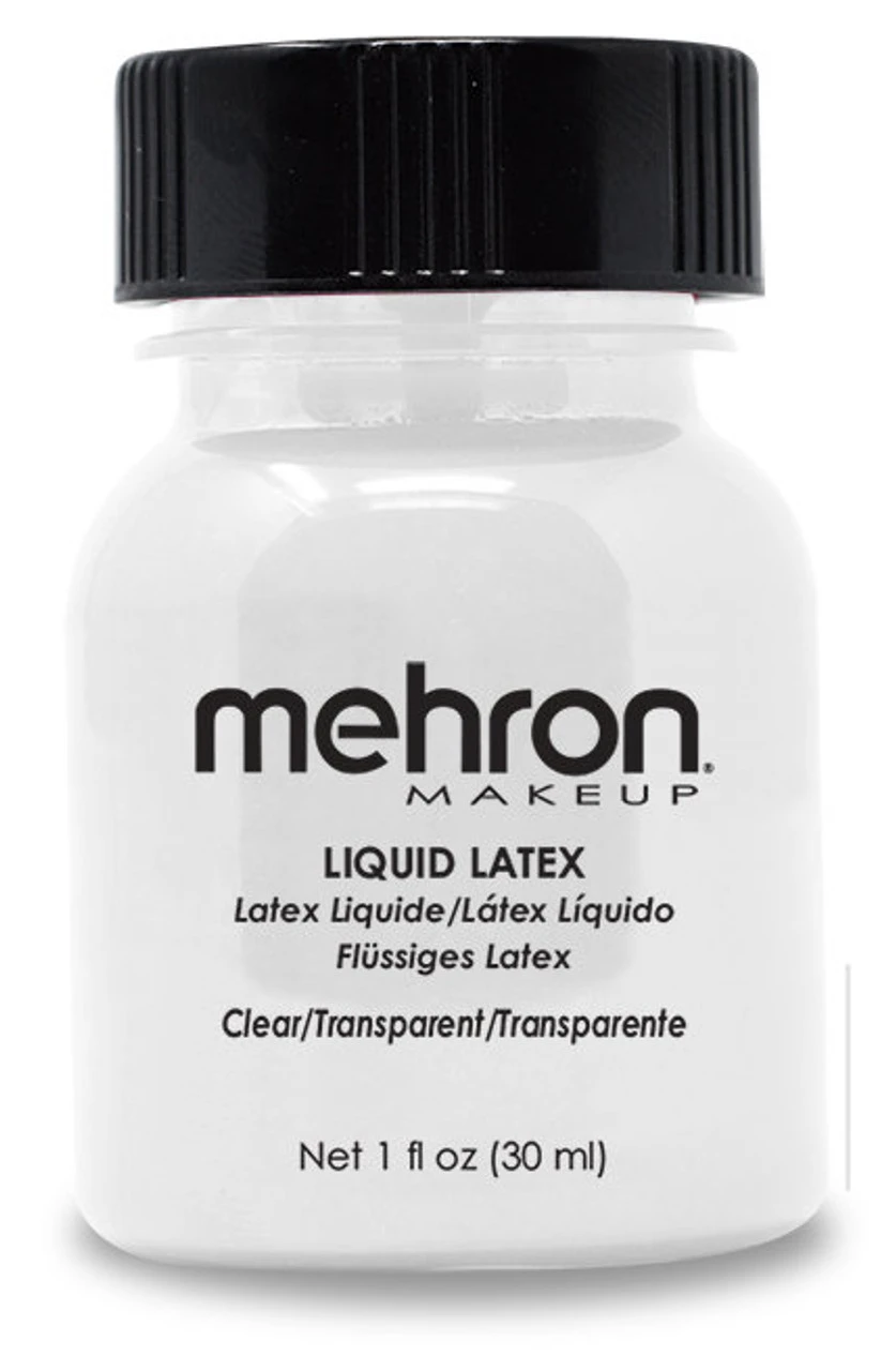 Clear Liquid Latex With Brush 1 Oz | Mehron | Makeup 1 Clear Liquid Latex With Brush 1 Oz | Mehron | Makeup