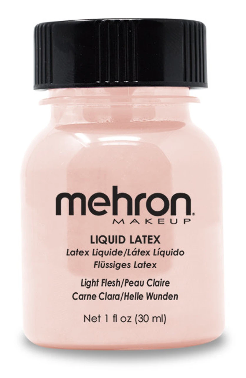 Liquid Latex With Brush 1 Oz Light Flesh | Mehron | Makeup 1 Liquid Latex With Brush 1 Oz Light Flesh | Mehron | Makeup