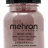 Liquid Latex With Brush 1 Oz Dark Flesh | Mehron | Makeup