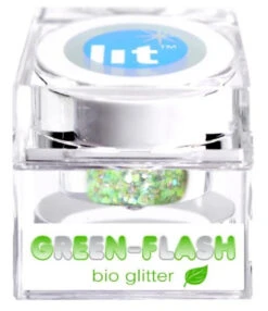 Green Flash Bio Glitter | LIT Cosmetics | Makeup