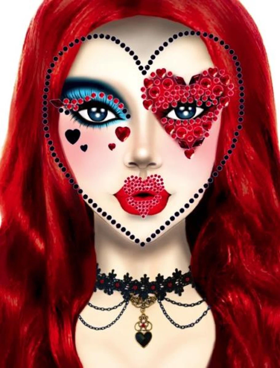 Red Queen Face Jewels | Body Art Gems | Leg Avenue | Makeup 1 Red Queen Face Jewels | Body Art Gems | Leg Avenue | Makeup