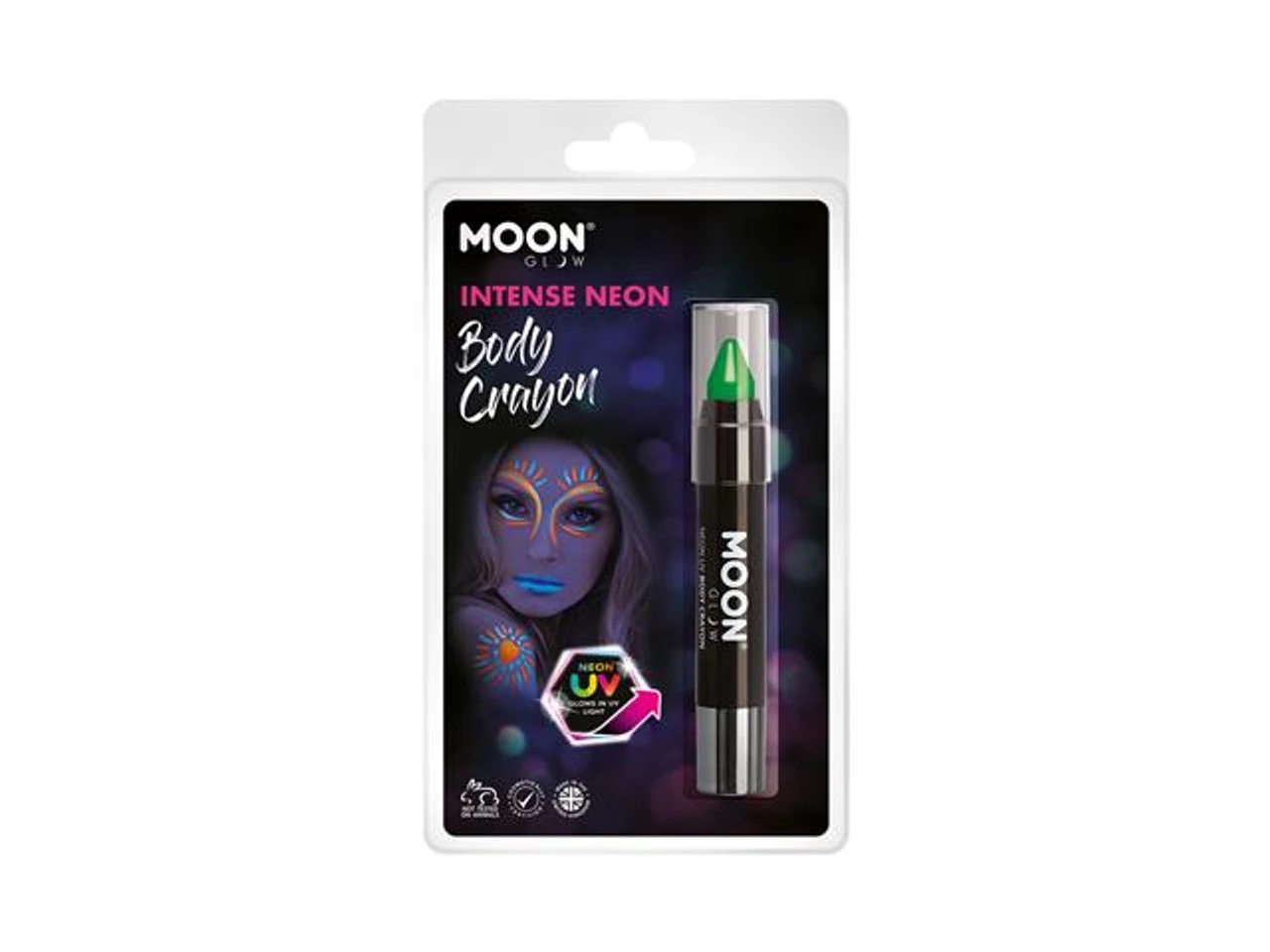 Neon UV Body Crayon Green | Moonglow | Makeup 1 Neon UV Body Crayon Green | Moonglow | Makeup
