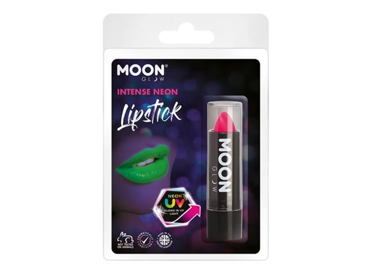 Neon UV Lipstick Pink | Moonglow | Makeup 1 Neon UV Lipstick Pink | Moonglow | Makeup