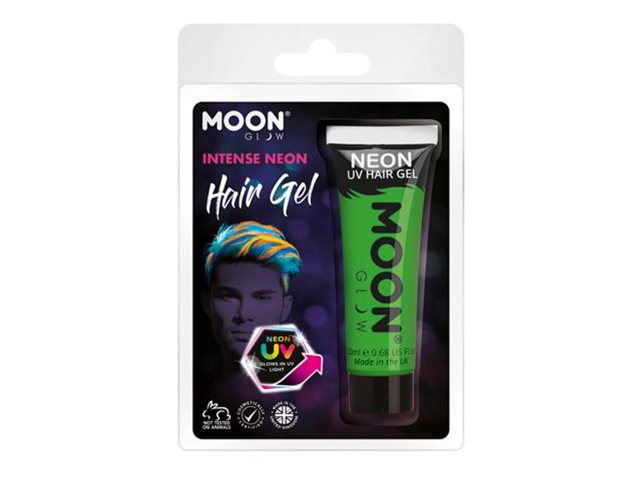 Neon UV Hair Gel Pink | Moonglow | Makeup 1 Neon UV Hair Gel Pink | Moonglow | Makeup