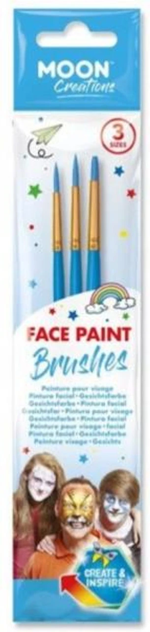 Face Paint Brushes (3 PK) | Moonglow | Makeup 1 Face Paint Brushes (3 PK) | Moonglow | Makeup