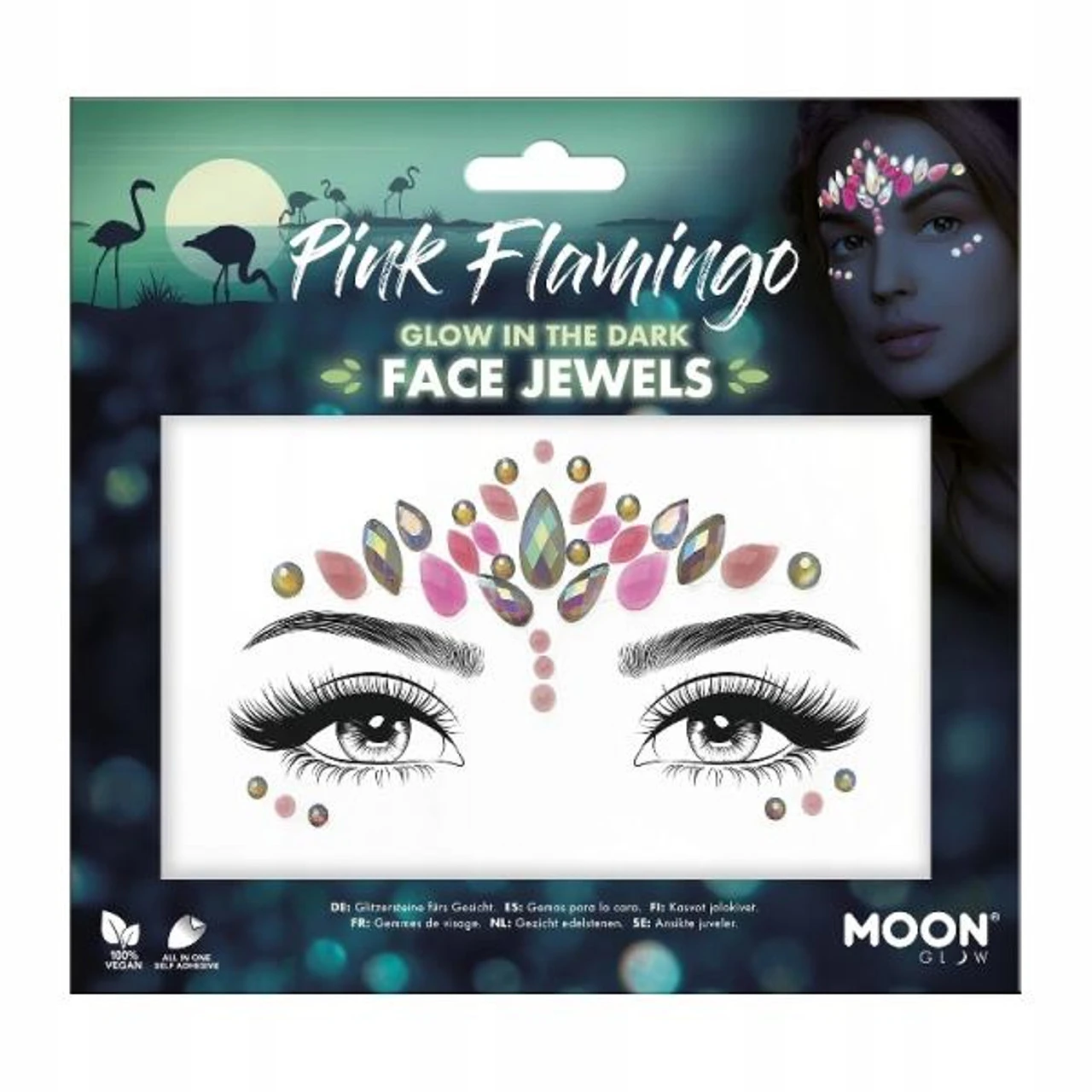 Face Jewels Pink Flamingo | Moonglow | Makeup 1 Face Jewels Pink Flamingo | Moonglow | Makeup