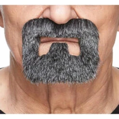 Biker Goatee | Salt And Pepper | European Moustaches | Applications And Prosthetics