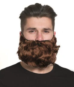 Small Curly Beard Brown | HMS | Applications And Prosthetics