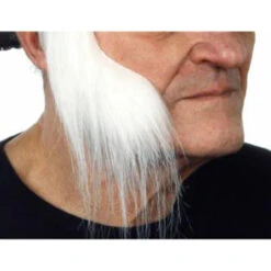 Full Sideburns White | European Moustaches | Applications And Prosthetics