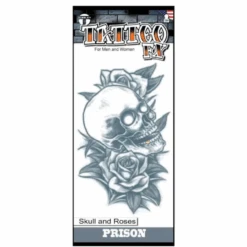 Skull & Roses Prison Tattoo FX | Tinsley | Temporary Tattoos