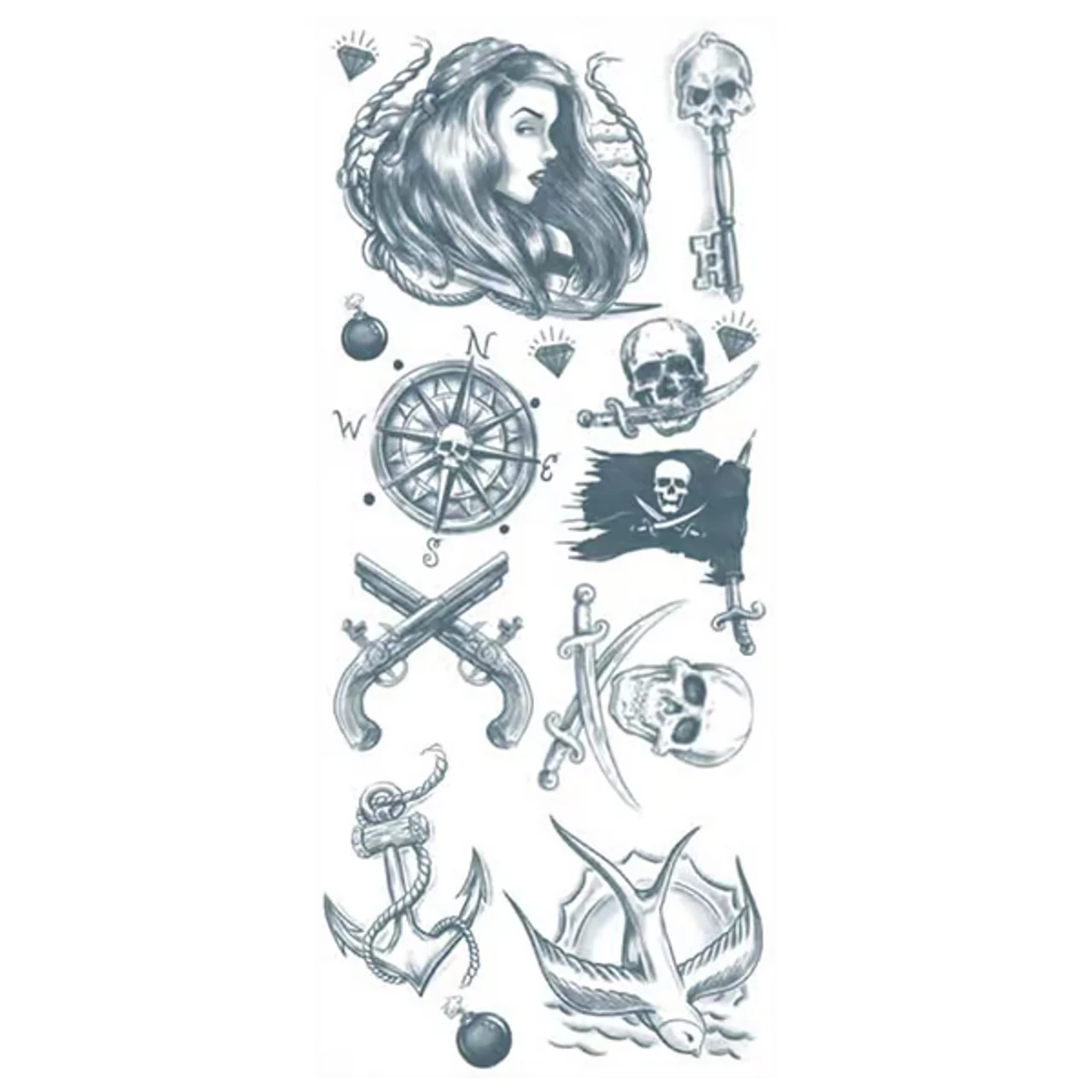 Buccaneer Pirate Tattoo FX | Tinsley | Temporary Tattoos 2 Buccaneer Pirate Tattoo FX | Tinsley | Temporary Tattoos - Image 2
