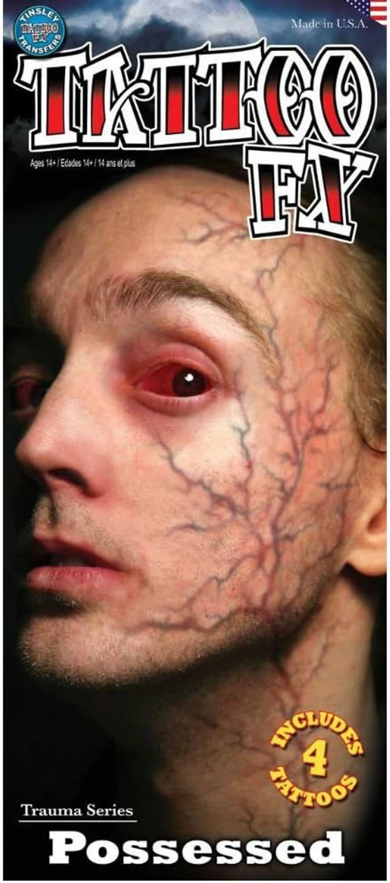 Possessed Veins Trauma Tattoo FX | Tinsley | Temporary Tattoos 1 Possessed Veins Trauma Tattoo FX | Tinsley | Temporary Tattoos
