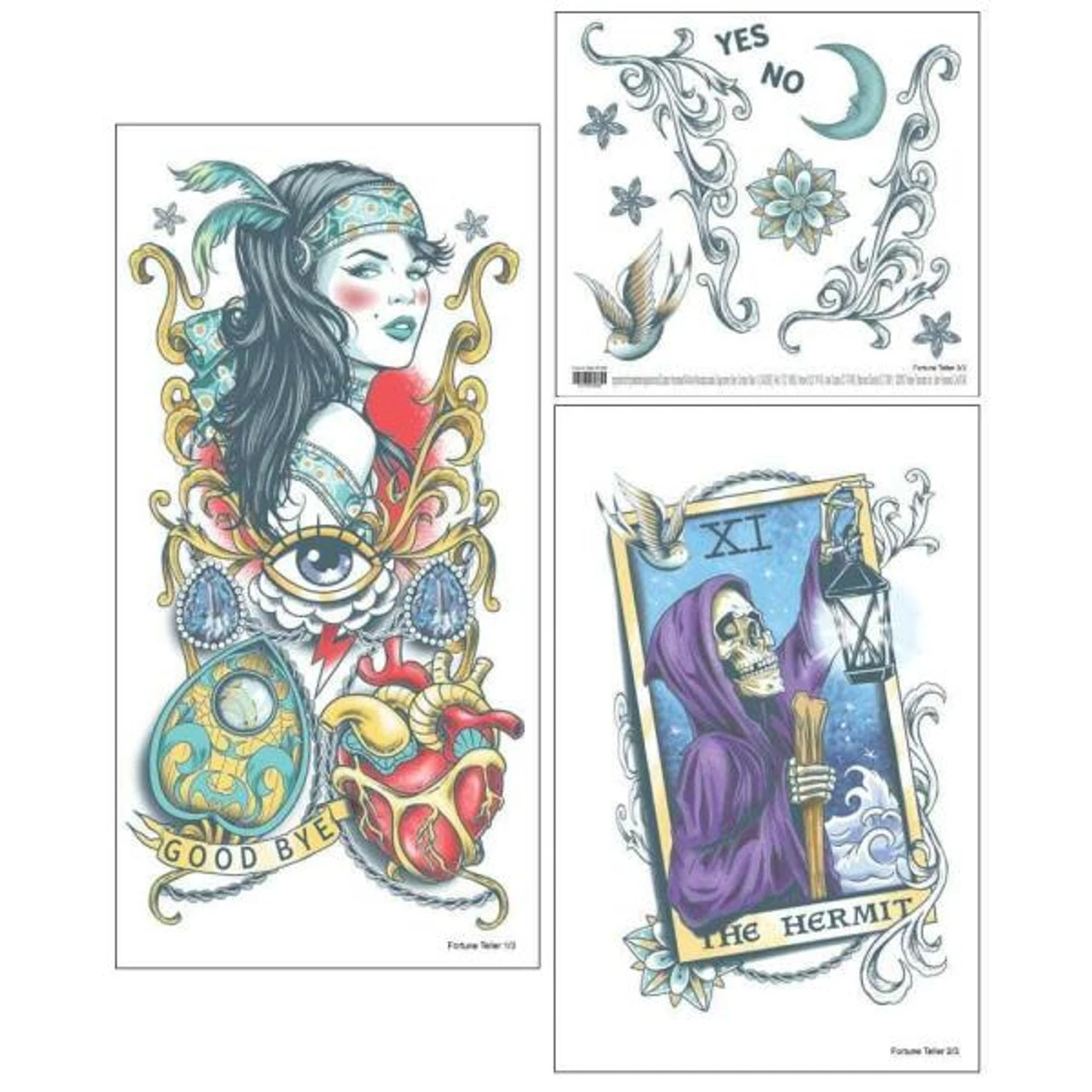 Fortune Teller Sleeve Tattoo FX | Tinsley | Temporary Tattoos | Makeup 1 Fortune Teller Sleeve Tattoo FX | Tinsley | Temporary Tattoos | Makeup