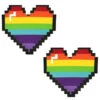 Neva Nude Pixelated Pride Heart Pasties | Festivals | Applications And Prosthetics