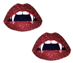 Neva Nude Vampire Glitter Blacklight Pasties | Festivals | Applications And Prosthetics