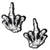 Neva Nude Middle Finger Black Glitter Blacklight Pasties | Festivals | Applications And Prosthetics