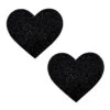 Neva Nude Black Malice Glitter Heart Pasties | Festivals | Applications And Prosthetics