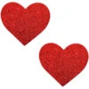 Neva Nude Red Glitter Heart Pasties | Festivals | Applications And Prosthetics