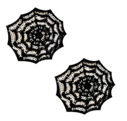 Neva Nude Sequin Spiderweb Pasties | Festivals | Applications And Prosthetics