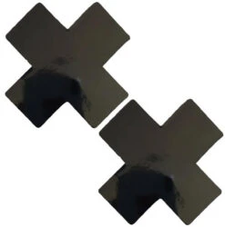 Neva Nude Extra Large Black Wet Vinyl X Pasties | Festivals | Applications And Prosthetics