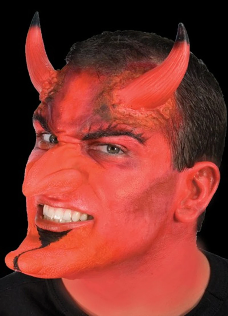 Large Red Devil Horns Latex Appliance | Woochie | Applications And Prosthetics 1 Large Red Devil Horns Latex Appliance | Woochie | Applications And Prosthetics