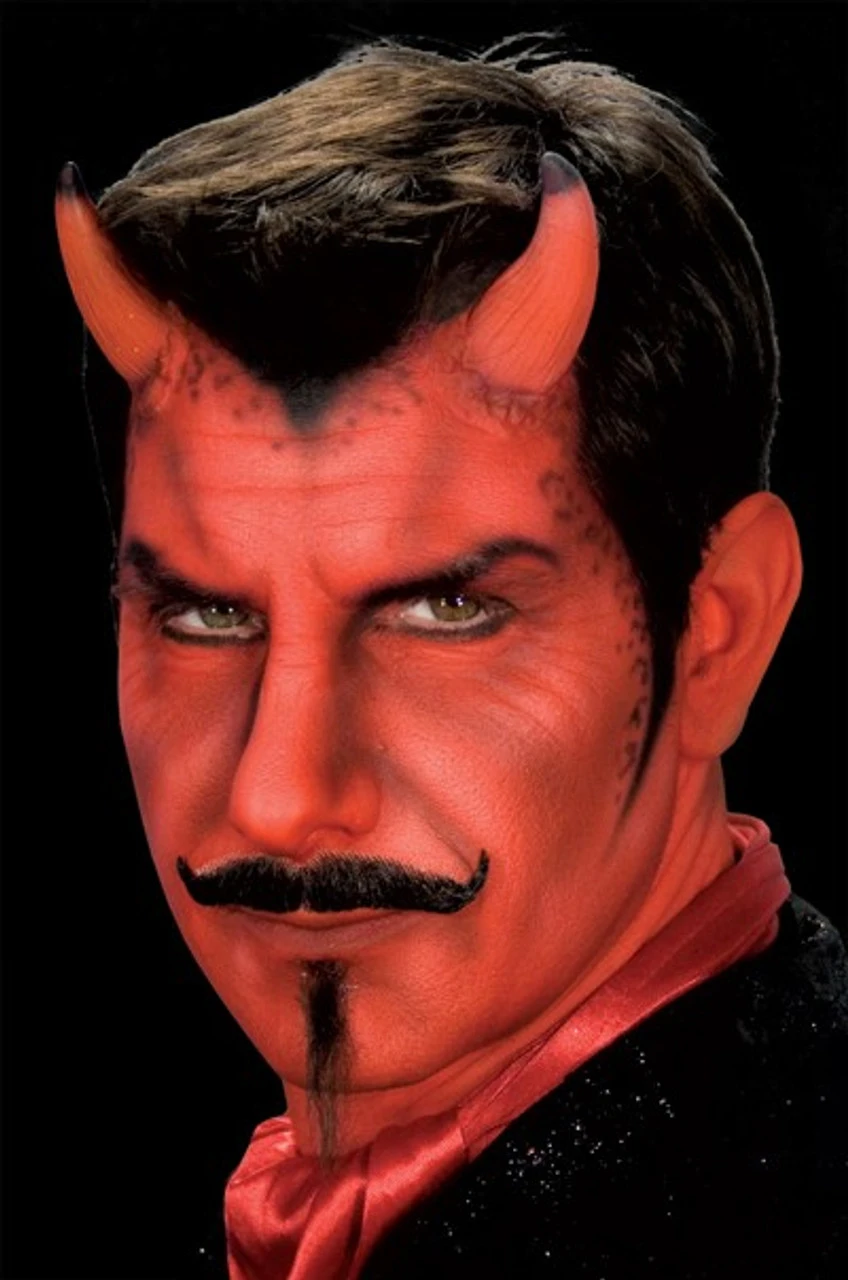 Small Red Devil Horns Latex Appliance | Woochie | Applications And Prosthetics 1 Small Red Devil Horns Latex Appliance | Woochie | Applications And Prosthetics