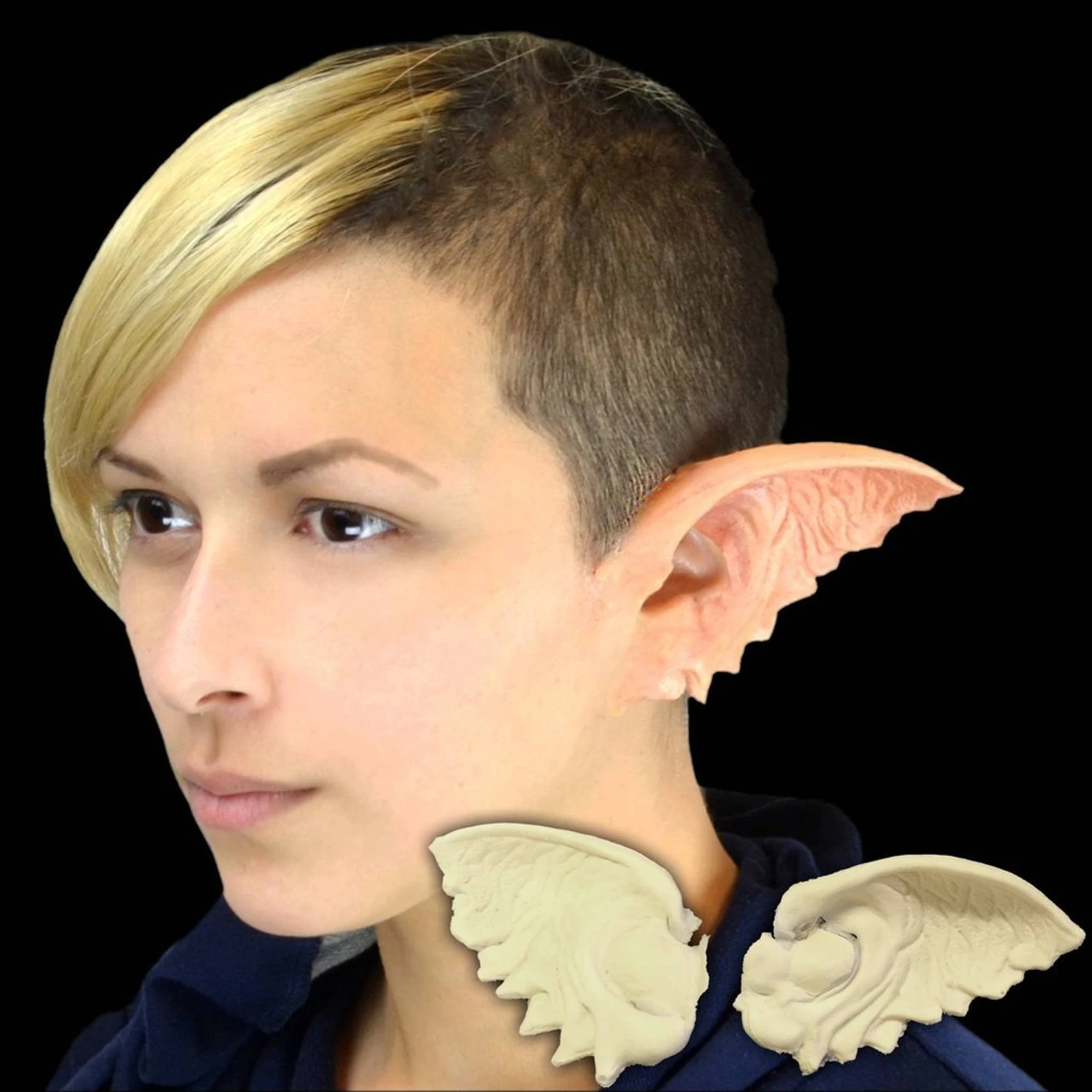 Gremlin Ears Latex Appliance | Woochie | Applications And Prosthetics 1 Gremlin Ears Latex Appliance | Woochie | Applications And Prosthetics