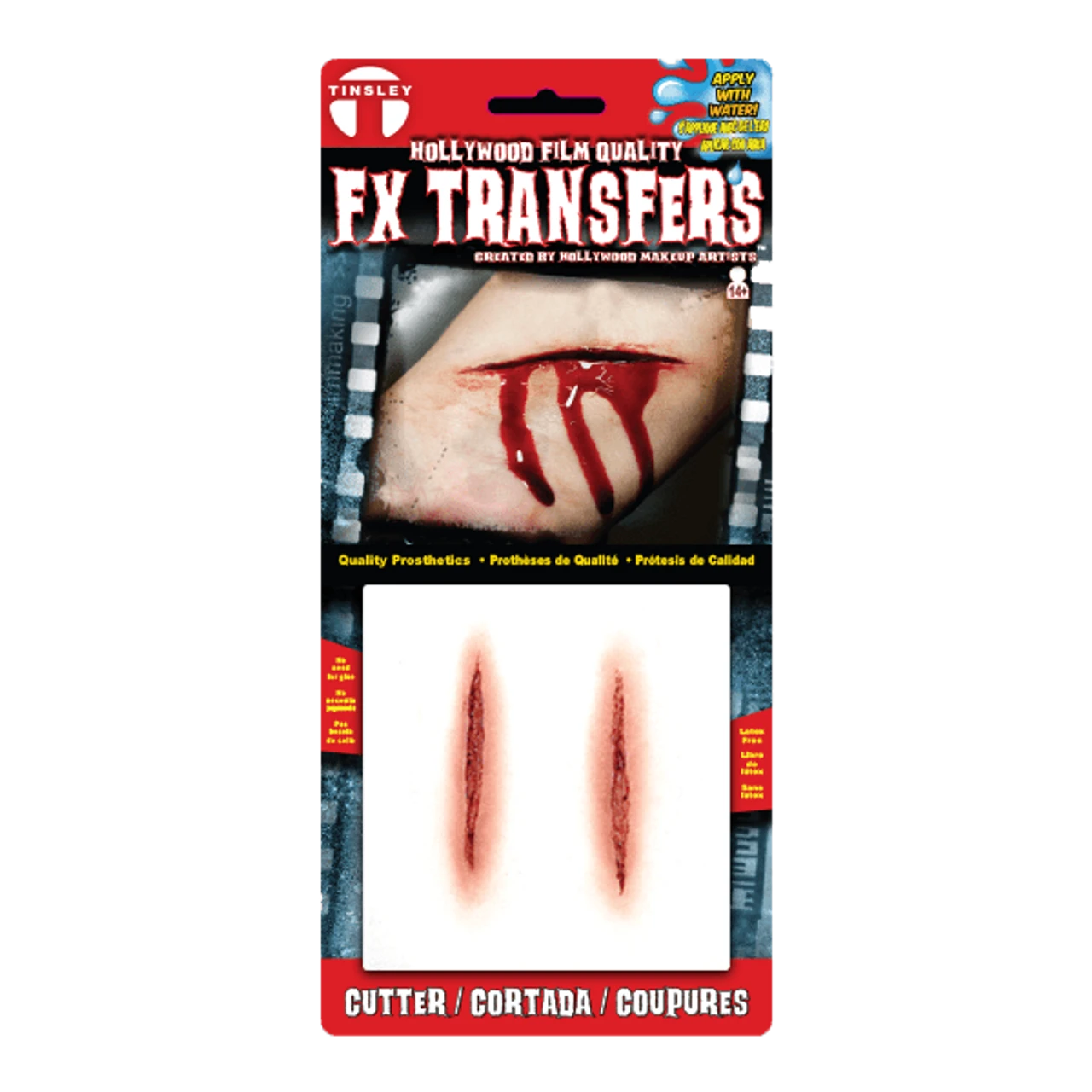 Cutter Gash Wound 3D Water Applied FX Transfer | Tinsley | Applications And Prosthetics 1 Cutter Gash Wound 3D Water Applied FX Transfer | Tinsley | Applications And Prosthetics