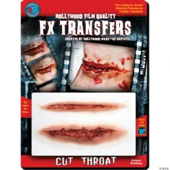 Cut Throat 3D Water Applied FX Transfer | Tinsley | Applications And Prosthetics
