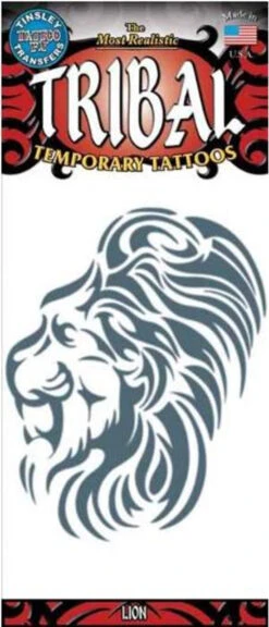 Tribal Lion Tattoo | Tinsley | Temporary Tattoos