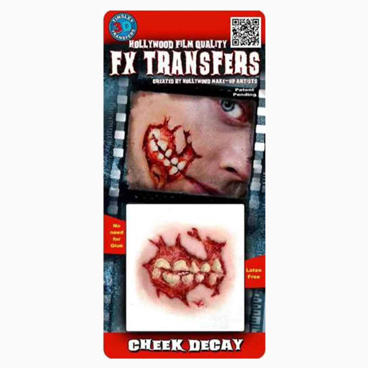 Cheek Decay 3D Water Applied FX Transfer | Tinsley | Prosthetics | Special Effects 1 Cheek Decay 3D Water Applied FX Transfer | Tinsley | Prosthetics | Special Effects