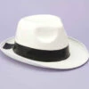 White Gangster Fedora Hat | Hats | Hats And Headpieces
