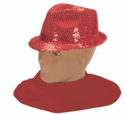 Red Sequin Fedora | Hats | Hats And Headpieces