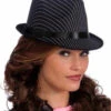 20s Black Pinstripe Gangster Fedora | Hats | Hats And Headpieces