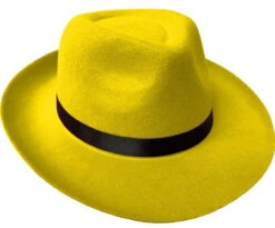 Yellow Gangster Fedora Hat | Gangster Hats | Hats And Headpieces