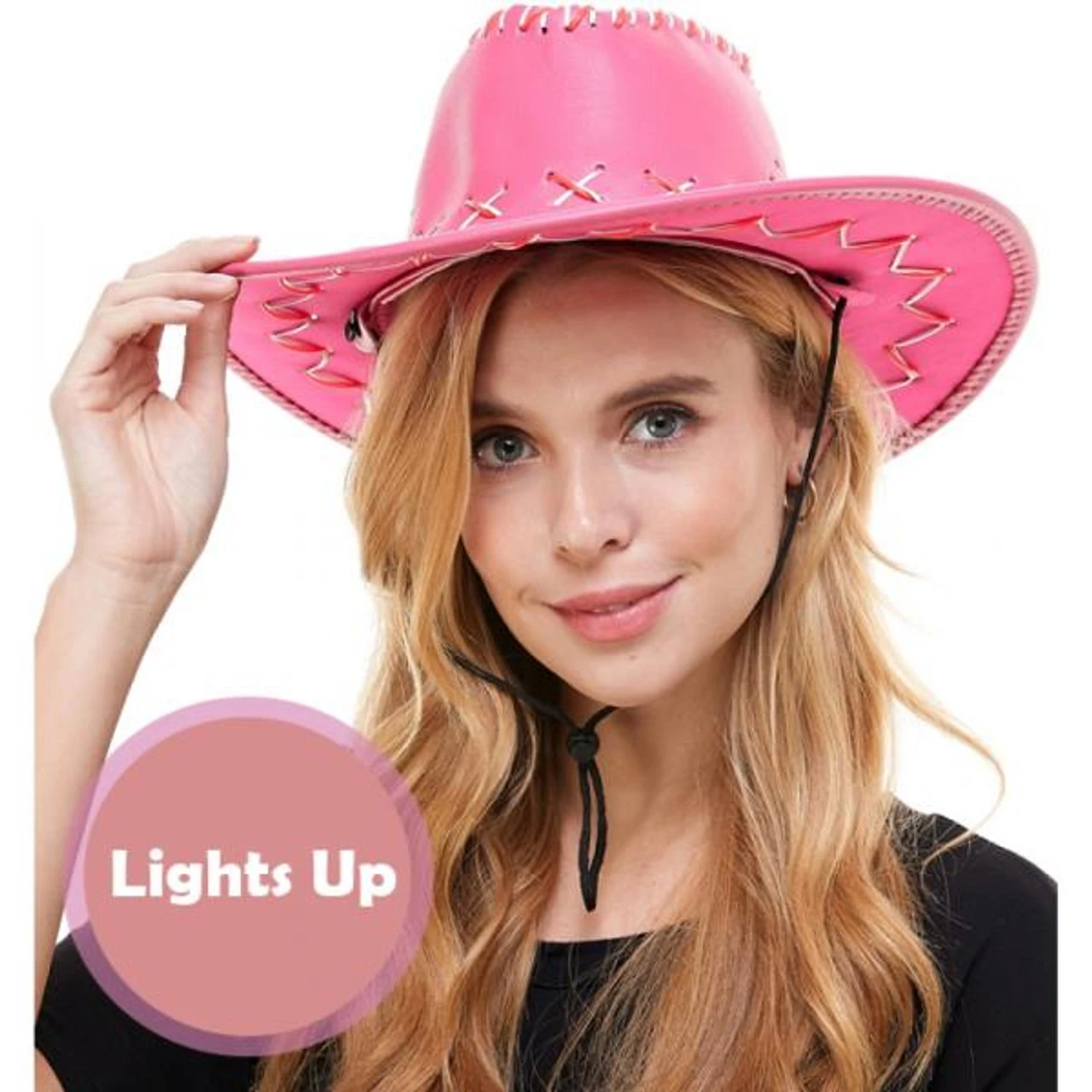Pink Light Up Cowboy Hat | Festivals | Hats And Headpieces 1 Pink Light Up Cowboy Hat | Festivals | Hats And Headpieces